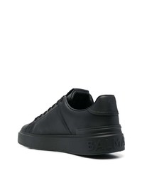 schwarze Leder niedrige Sneakers von Balmain