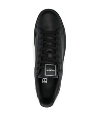 schwarze Leder niedrige Sneakers von Balmain