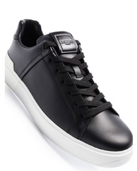 schwarze Leder niedrige Sneakers von Balmain