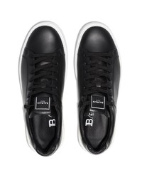 schwarze Leder niedrige Sneakers von Balmain