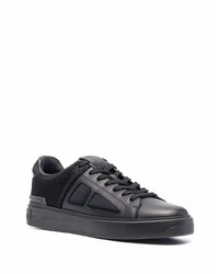 schwarze Leder niedrige Sneakers von Balmain