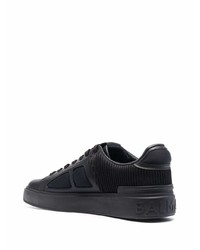 schwarze Leder niedrige Sneakers von Balmain