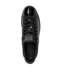 schwarze Leder niedrige Sneakers von Balmain