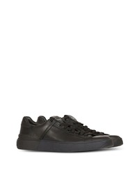 schwarze Leder niedrige Sneakers von Balmain