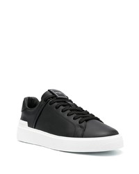 schwarze Leder niedrige Sneakers von Balmain