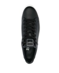 schwarze Leder niedrige Sneakers von Balmain