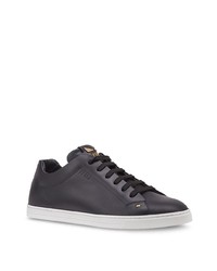 schwarze Leder niedrige Sneakers von Fendi