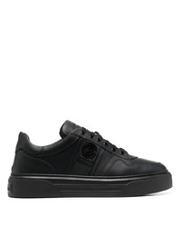 schwarze Leder niedrige Sneakers von Baldinini