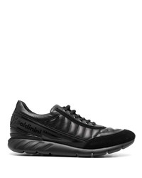 schwarze Leder niedrige Sneakers von Baldinini