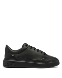 schwarze Leder niedrige Sneakers von Bally