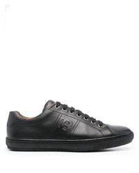 schwarze Leder niedrige Sneakers von Bally