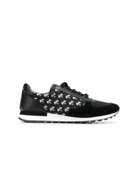 schwarze Leder niedrige Sneakers von Bally