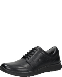 schwarze Leder niedrige Sneakers von Bama