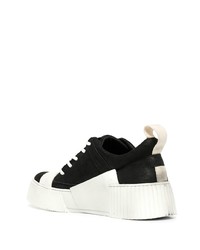 schwarze Leder niedrige Sneakers von Boris Bidjan Saberi