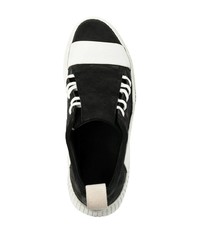 schwarze Leder niedrige Sneakers von Boris Bidjan Saberi