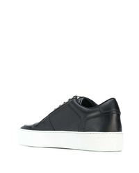 schwarze Leder niedrige Sneakers von Common Projects