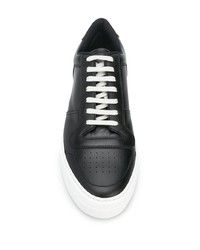 schwarze Leder niedrige Sneakers von Common Projects