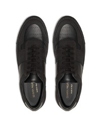 schwarze Leder niedrige Sneakers von Common Projects