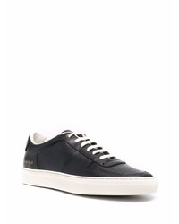 schwarze Leder niedrige Sneakers von Common Projects