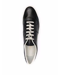 schwarze Leder niedrige Sneakers von Common Projects