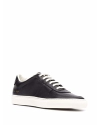 schwarze Leder niedrige Sneakers von Common Projects