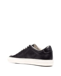 schwarze Leder niedrige Sneakers von Common Projects