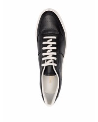 schwarze Leder niedrige Sneakers von Common Projects