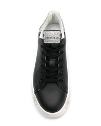 schwarze Leder niedrige Sneakers von White Premiata