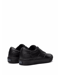 schwarze Leder niedrige Sneakers von Vans