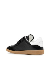 schwarze Leder niedrige Sneakers von Isabel Marant