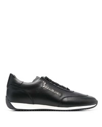 schwarze Leder niedrige Sneakers von Billionaire