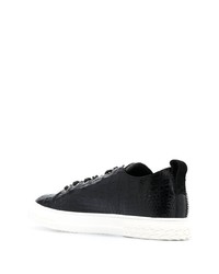 schwarze Leder niedrige Sneakers von Giuseppe Zanotti