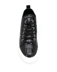 schwarze Leder niedrige Sneakers von Giuseppe Zanotti