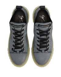 schwarze Leder niedrige Sneakers von Giuseppe Zanotti