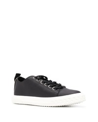 schwarze Leder niedrige Sneakers von Giuseppe Zanotti