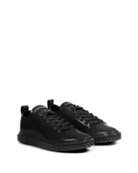 schwarze Leder niedrige Sneakers von Giuseppe Zanotti