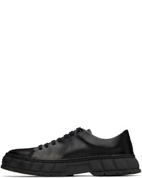 schwarze Leder niedrige Sneakers von Viron