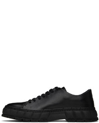 schwarze Leder niedrige Sneakers von Viron