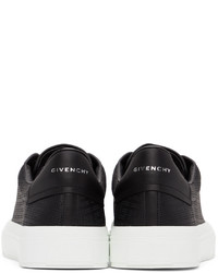 schwarze Leder niedrige Sneakers von Givenchy
