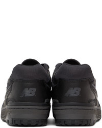 schwarze Leder niedrige Sneakers von New Balance