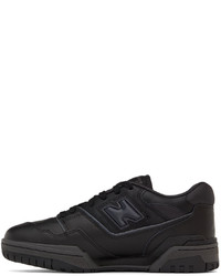 schwarze Leder niedrige Sneakers von New Balance