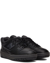 schwarze Leder niedrige Sneakers von New Balance