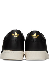 schwarze Leder niedrige Sneakers von adidas Originals