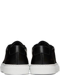 schwarze Leder niedrige Sneakers von Common Projects