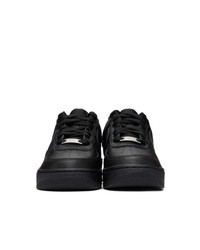 schwarze Leder niedrige Sneakers von Nike