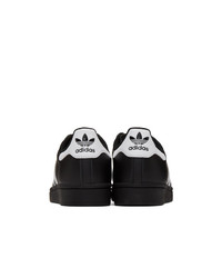 schwarze Leder niedrige Sneakers von adidas Originals