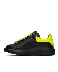 schwarze Leder niedrige Sneakers von Alexander McQueen