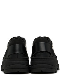 schwarze Leder niedrige Sneakers von Phileo
