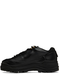 schwarze Leder niedrige Sneakers von Phileo