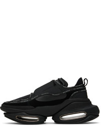 schwarze Leder niedrige Sneakers von Balmain